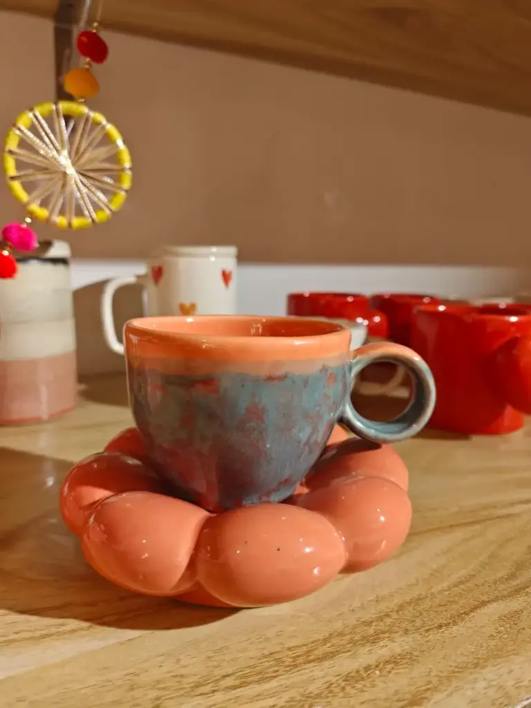 Orange Flower Mug