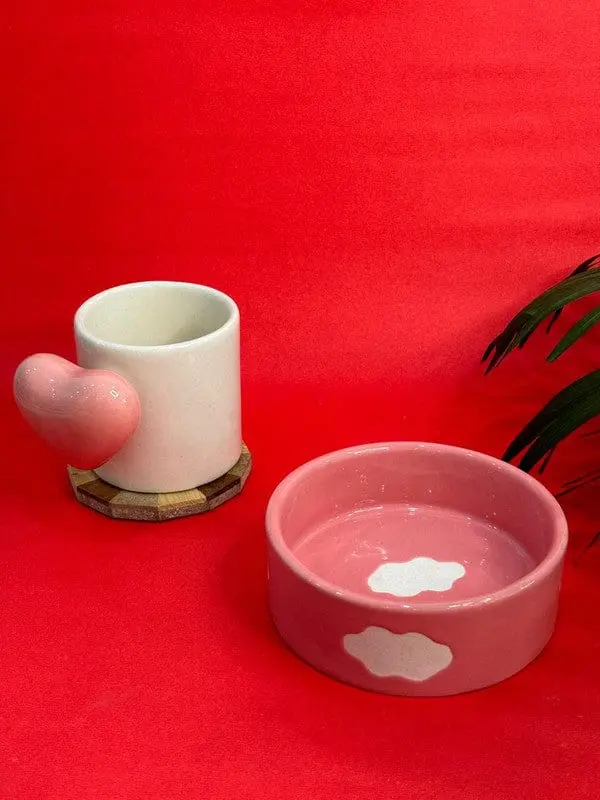 Heart Mug and Saucer