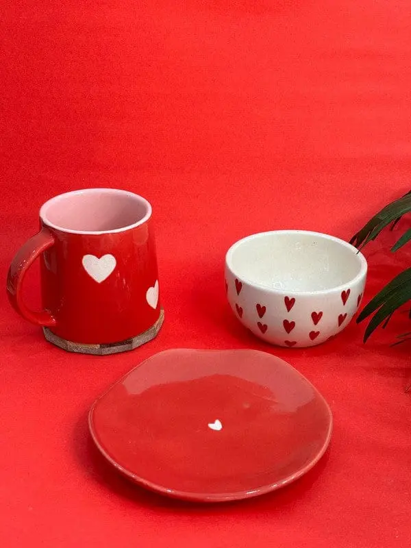 Red Mug and Saucer