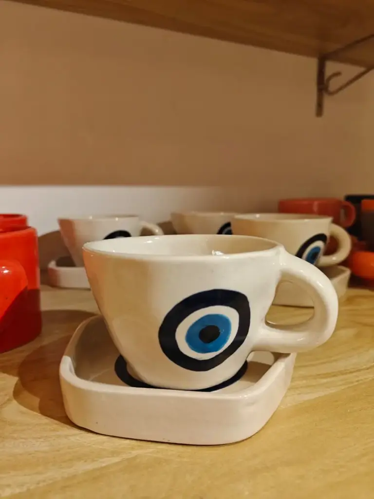 Evil Eye Mug and Saucer