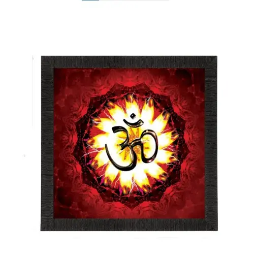 Holy Om Painting Digital Printed Religious Wall Art