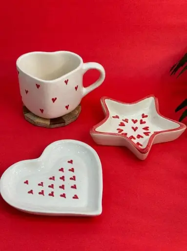 Mug Star and Heart Saucer